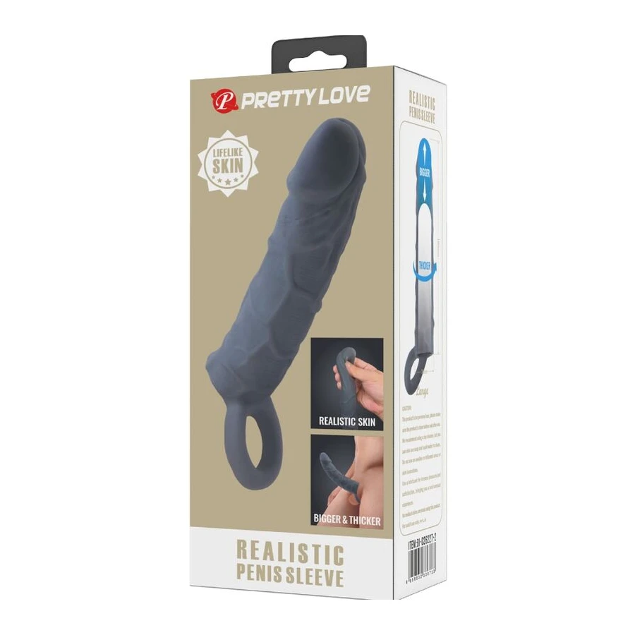 PRETTY LOVE - REALISTIC SKIN PENE SLEEVE GRIGIO SCURO